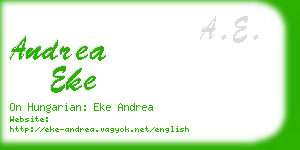 andrea eke business card